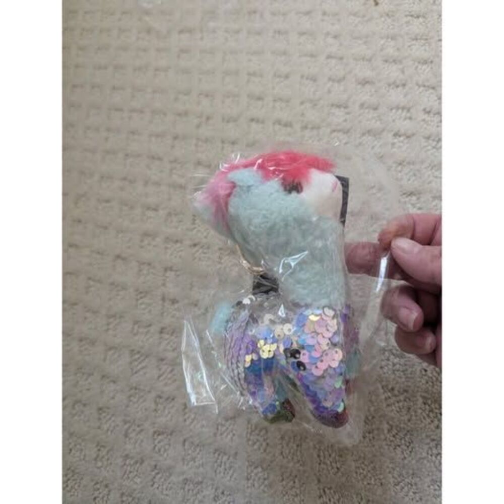 NWT Rebel Athletic llama keychain cheer dance sequins